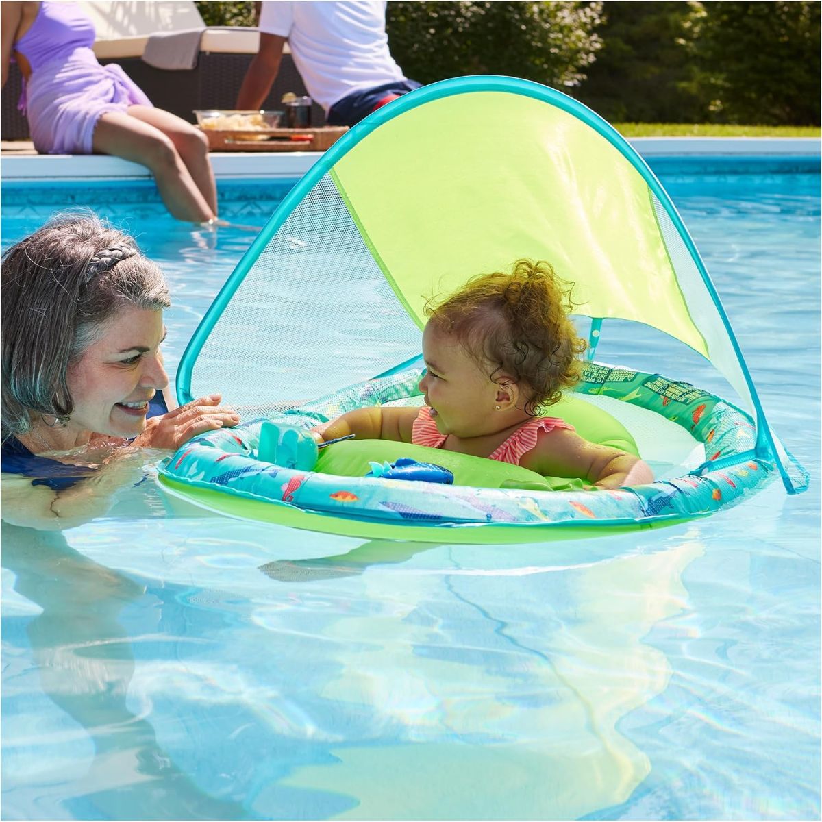 SwimWays Baby Spring Float Sun Canopy 9-24M - Splash N' Play - Adjustable Sun Canopy