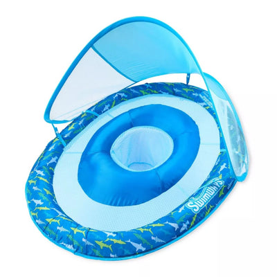 Swimways Baby Canopy Spring Float Pool Lounger - Blue