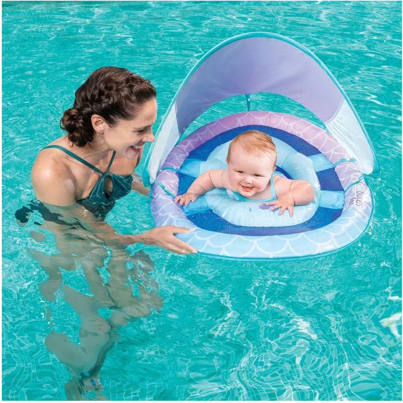 Swimways Sun Canopy Inflatable Baby Spring Float for Kids 9-24 Months