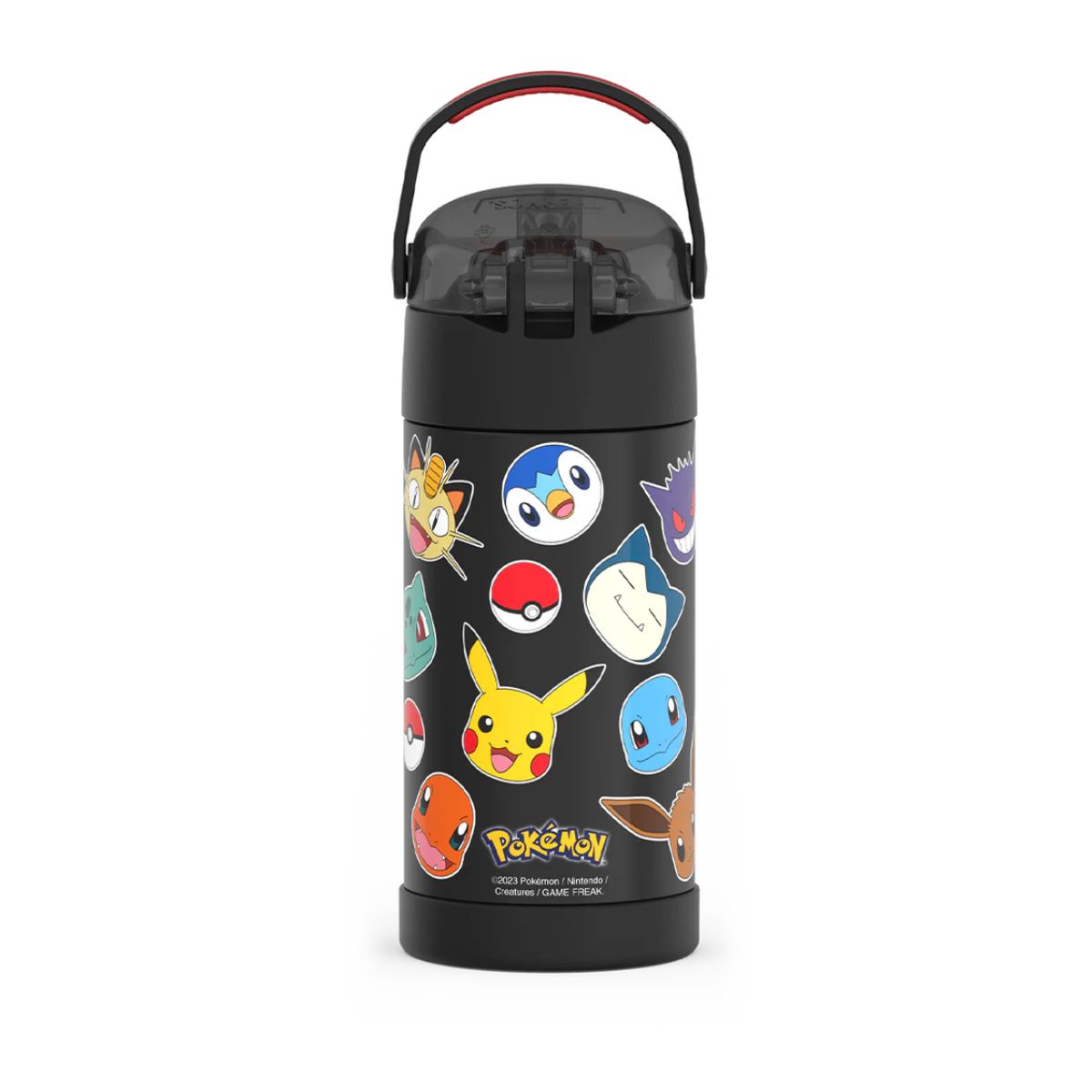 Thermos Funtainer Water Bottle With Straw 12 OZ - Pokémon - Easy to Carry & Clean