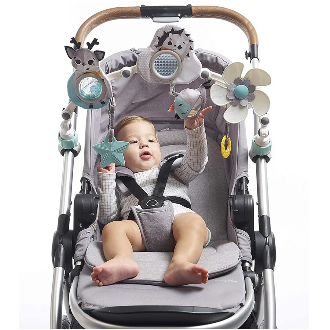 Tiny Love Sunny Stroll Stroller Arch - Magical Tales Black & White - 8 Engaging Developmental Activities