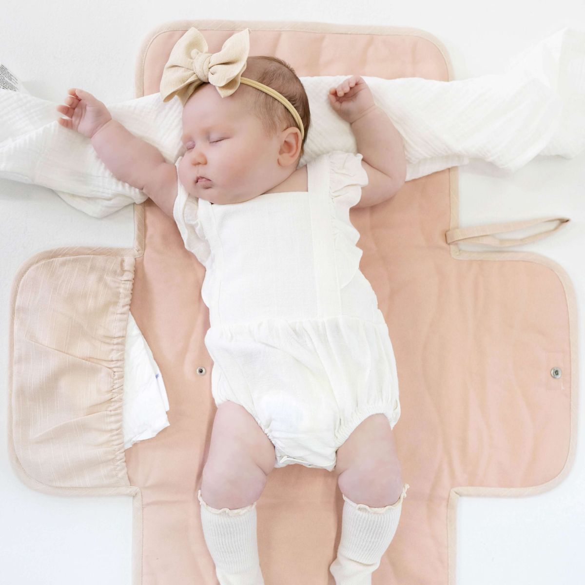 Toddlekind Mini Maven Portable Changing Pad - Blush on Luna Baby Store Miami