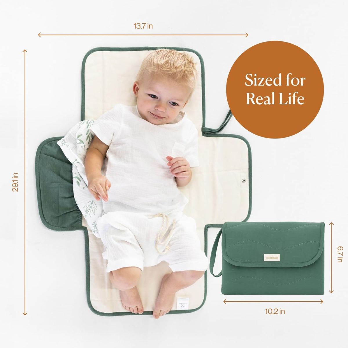 Toddlekind Mini Maven Portable Changing Pad - Forest