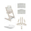 Stokke Tripp Trapp High Chair & Cushion With Tray - Whitewash Nordic Grey on Luna Baby Store Miami