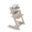 Stokke Tripp Trapp High Chair & Cushion With Tray - Whitewash Nordic Grey on Luna Baby Store Miami