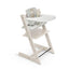Stokke Tripp Trapp High Chair & Cushion With Tray - Whitewash Nordic Grey on Luna Baby Store Miami