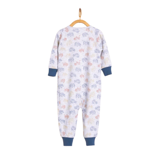 Babycottons Trucks Zip Footless Pajama