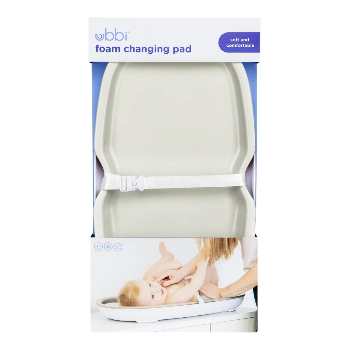 Ubbi Foam Changing Pad - Oat on Luna Baby Store Miami