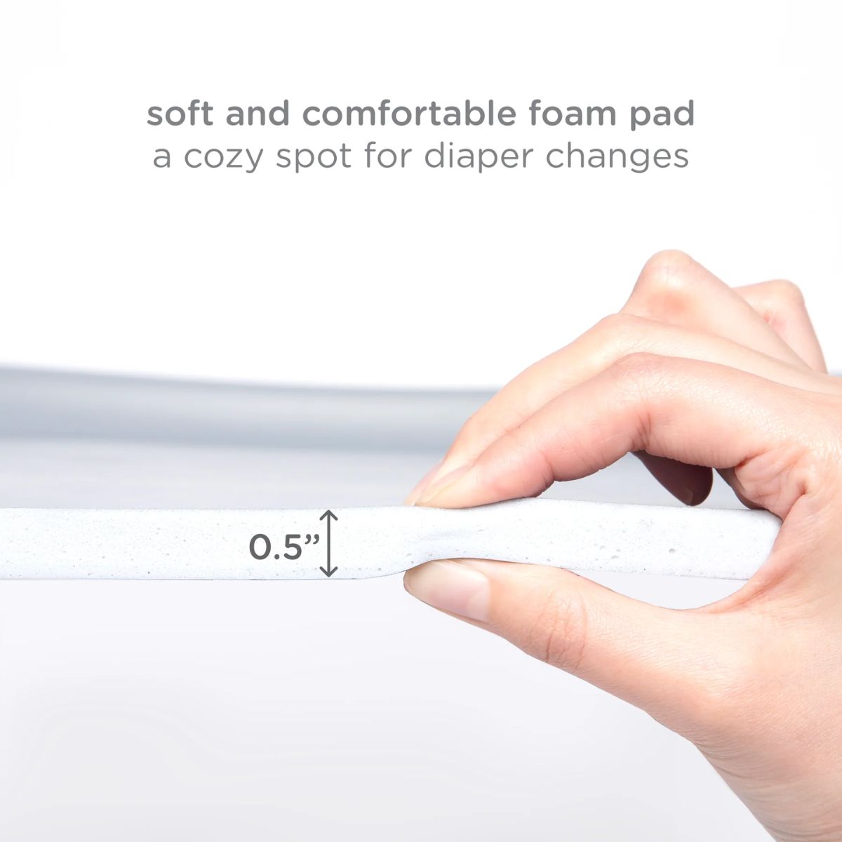Ubbi Foam Changing Pad - Grey on Luna Baby Store Miami