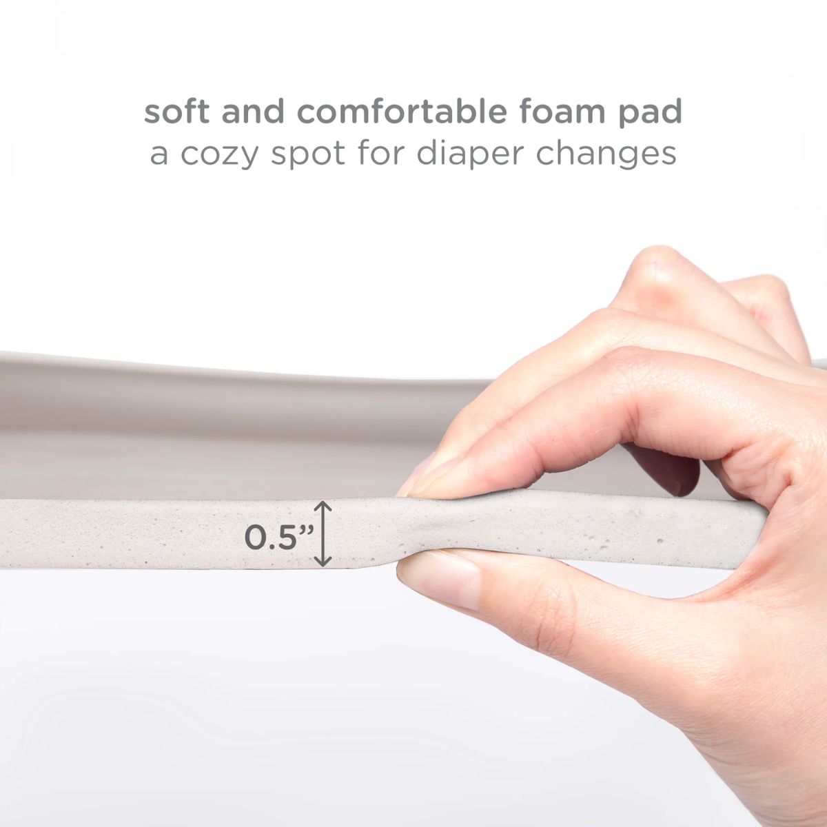 Ubbi Foam Changing Pad - Taupe on Luna Baby Store Miami