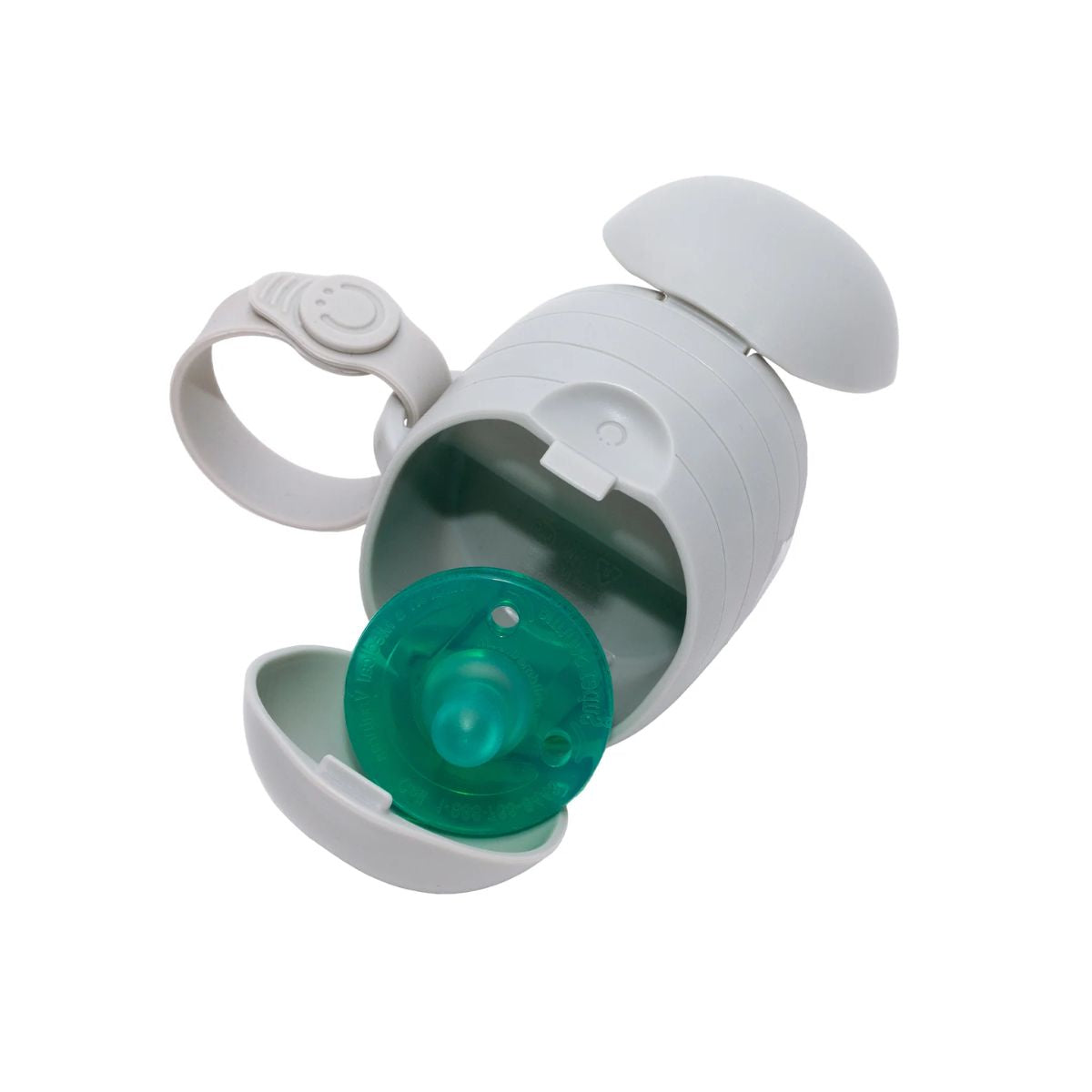 Ubbi On-The-Go Pacifier Holder - Grey on Luna Baby Store Miami