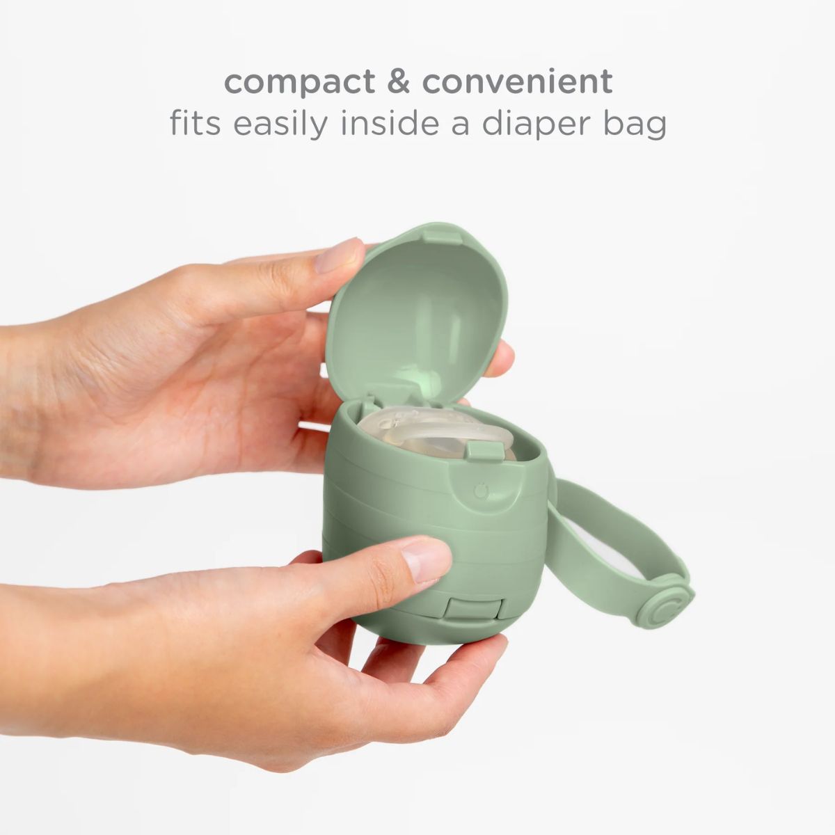 Ubbi On-The-Go Pacifier Holder - Sage on Luna Baby Store Miami