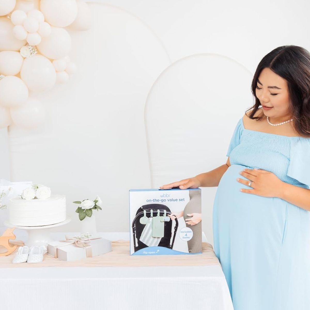 Ubbi On-the-Go Diaper Changing Gift Set 4-Piece - Sage on Luna Baby Store Miami