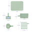 Ubbi On-the-Go Diaper Changing Gift Set 4-Piece - Sage on Luna Baby Store Miami