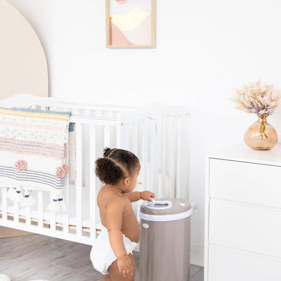 Ubbi Steel Diaper Pail Odor Control System - Taupe