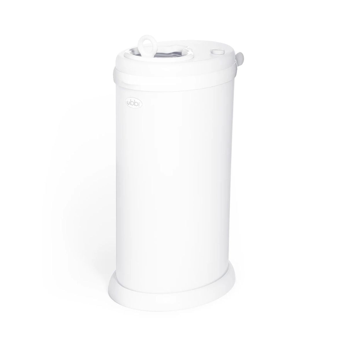 Ubbi Steel Diaper Pail Odor Control System - White on Luna Baby Store Miami