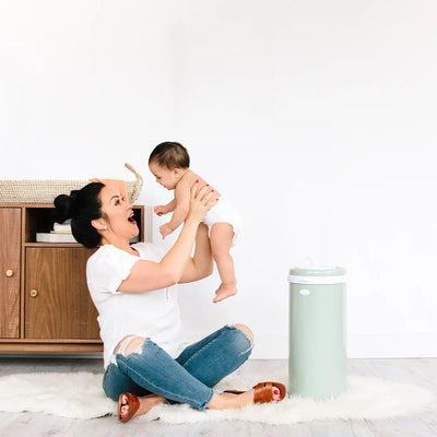 Ubbi Steel Diaper Pail Odor Control System - White