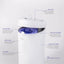 Ubbi Steel Diaper Pail Odor Control System - White on Luna Baby Store Miami