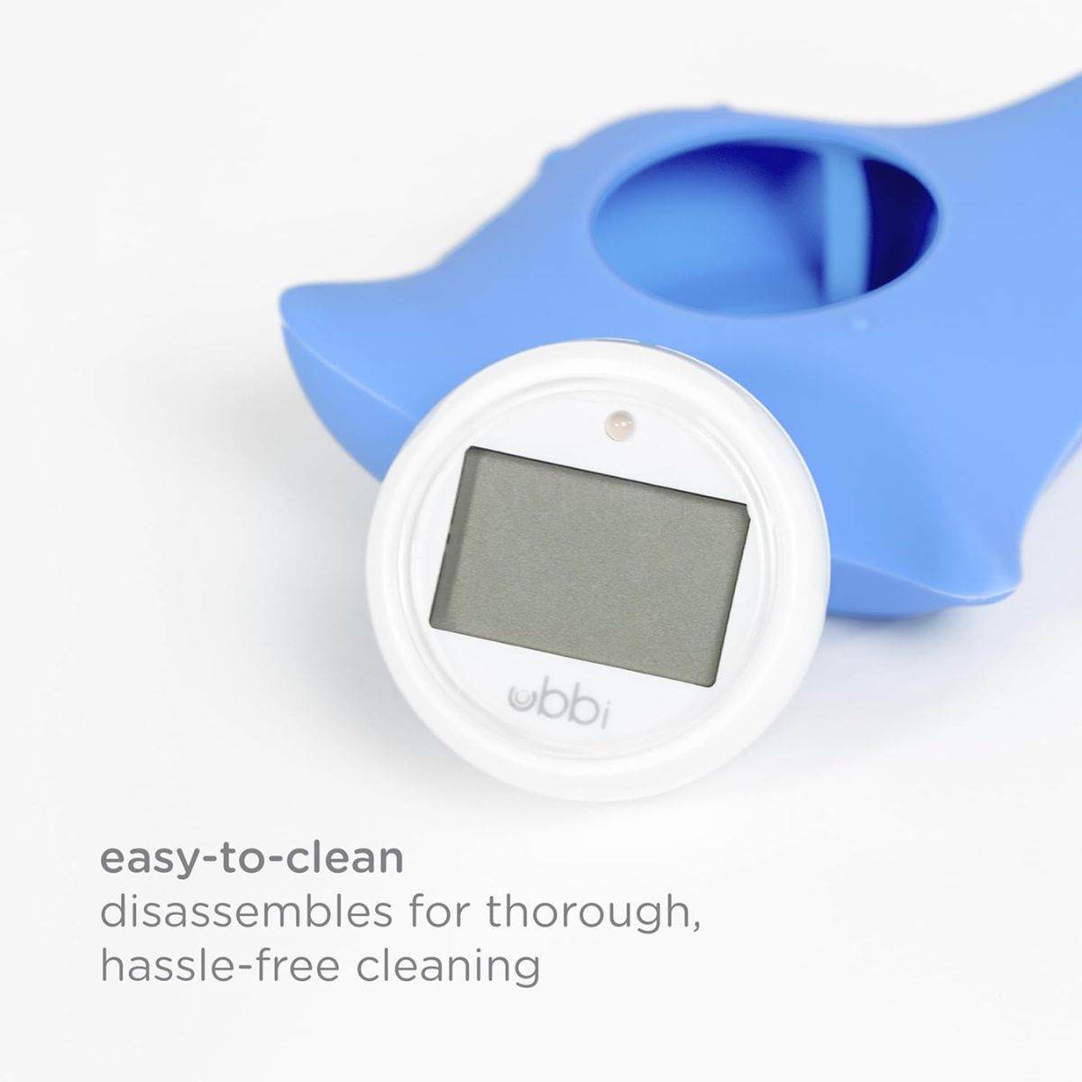 Ubbi Stingray Bath Thermometer - Blue - Safe Platinum Silicone Design