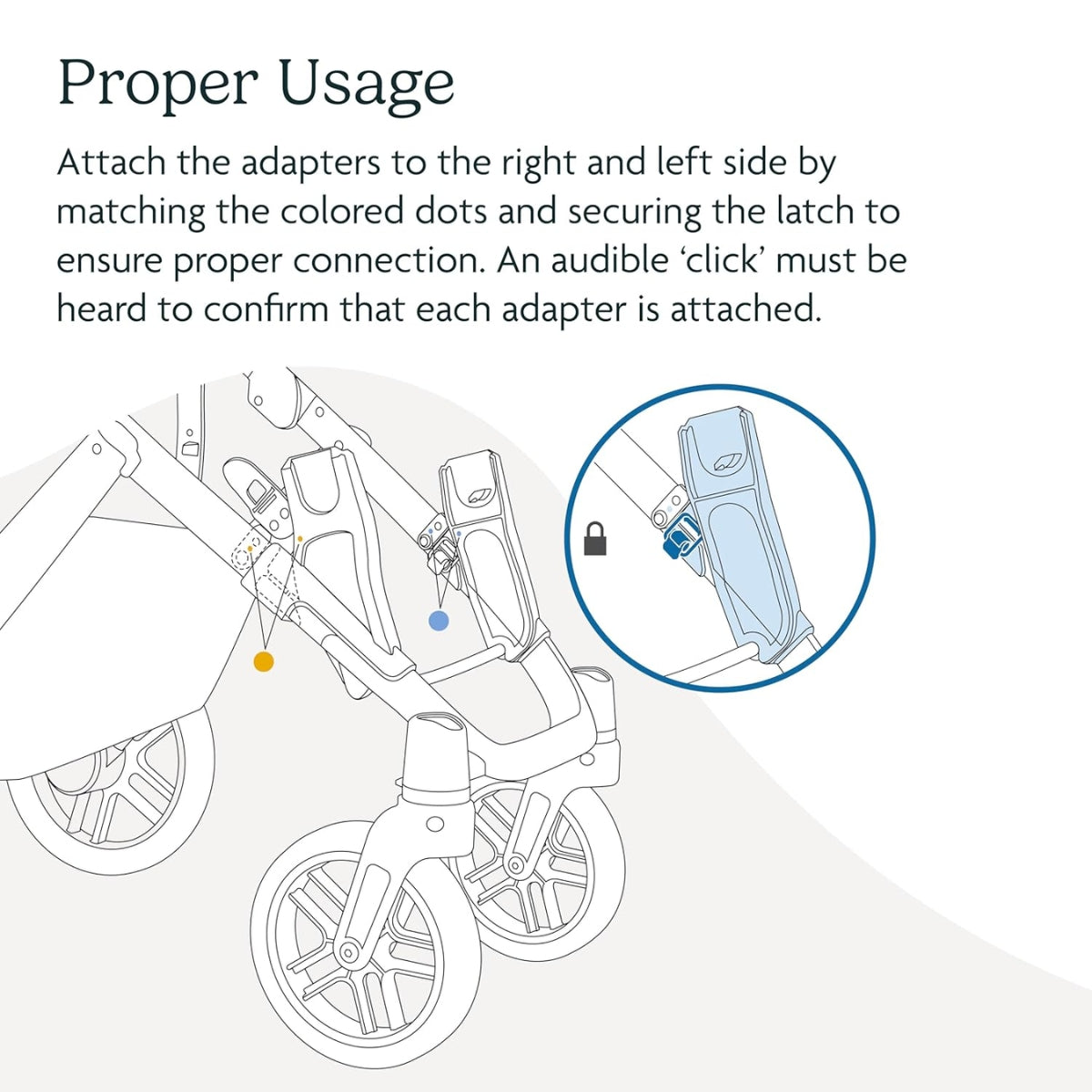 Uppababy Vista Lower Adapter for Maxi-Cosi, Nuna & Cybex - Black