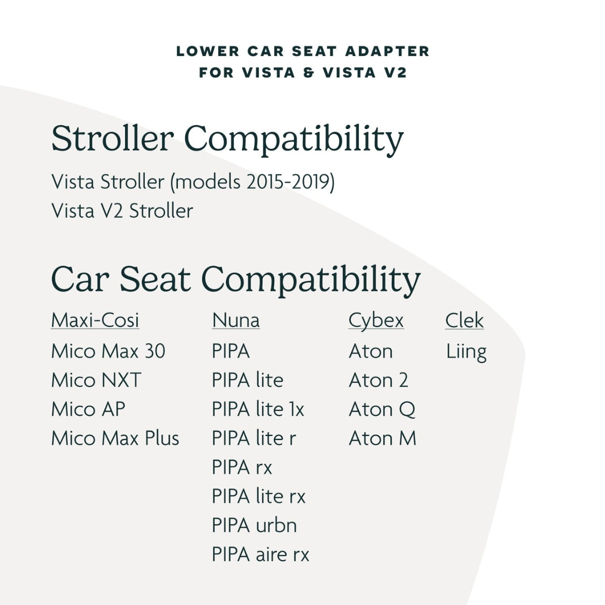 Uppababy Vista Lower Adapter for Maxi-Cosi, Nuna & Cybex - Black