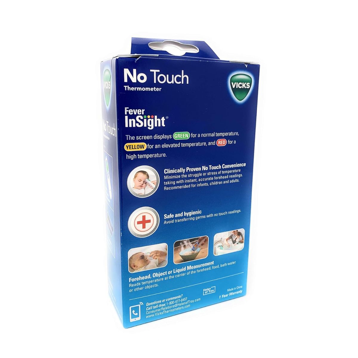 Vicks No Touch 3-In-1 Thermometer - Delivers quick and reliable results with the built in Fast Reading System.
