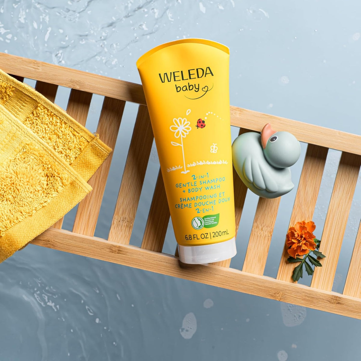 Weleda 2in1 Gentle Shampoo + Body Wash, Calendula 6.8 fl oz on Luna Baby Store Miami