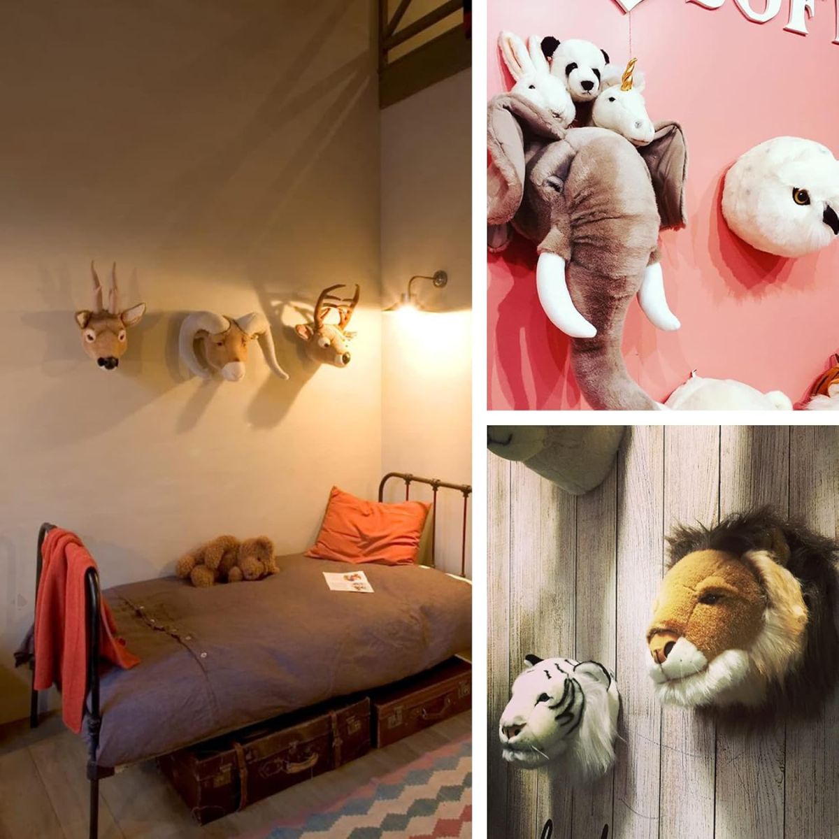 Wild & Soft Josh The Raccoon Soft Plush Wall Decoration - Charming Woodland Wall Décor