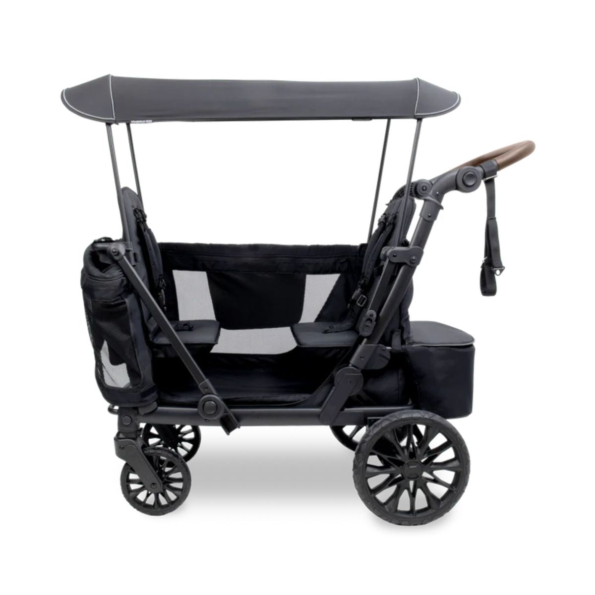 WonderFold L2 Double (2 Seater) Stroller Wagon - Black