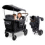 WonderFold L2 Double (2 Seater) Stroller Wagon - Black