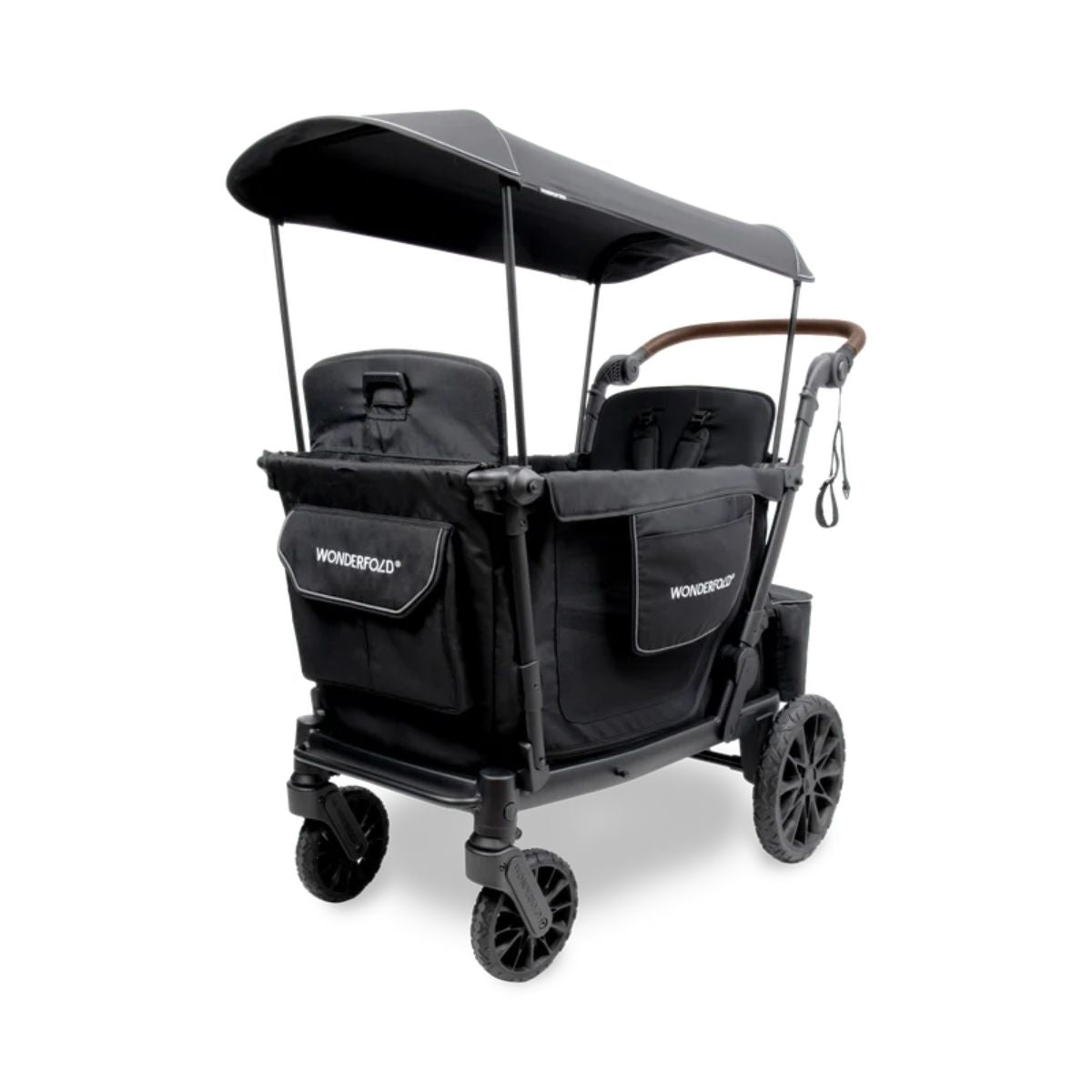 WonderFold L2 Double (2 Seater) Stroller Wagon - Black