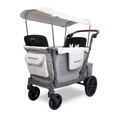 WonderFold L2 Double (2 Seater) Stroller Wagon - Gray