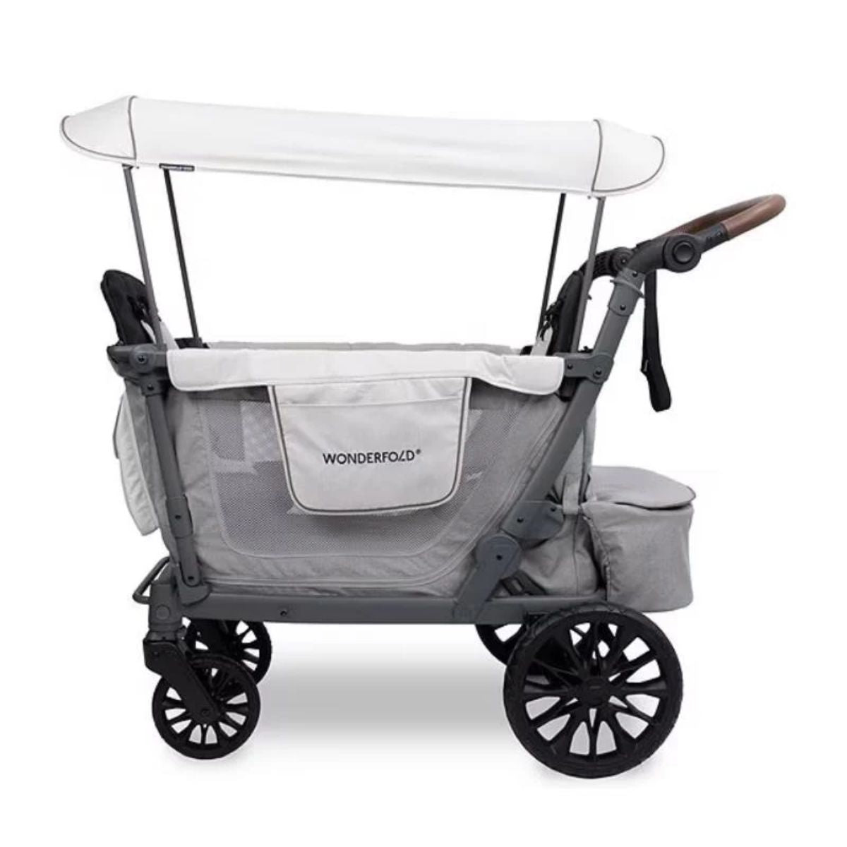 WonderFold L2 Double (2 Seater) Stroller Wagon - Gray