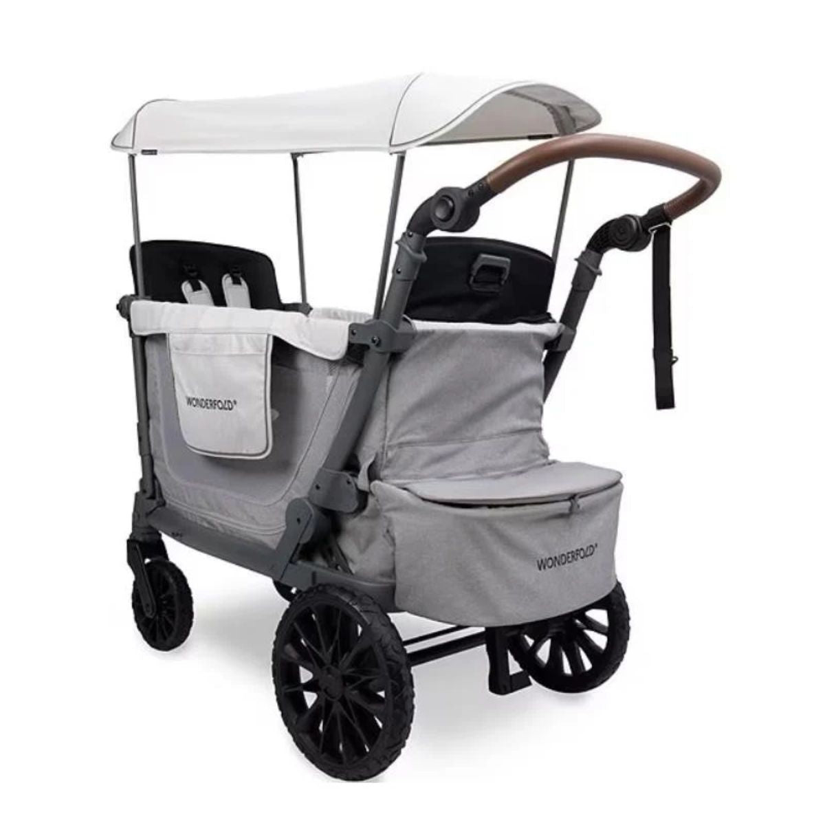 WonderFold L2 Double (2 Seater) Stroller Wagon - Gray