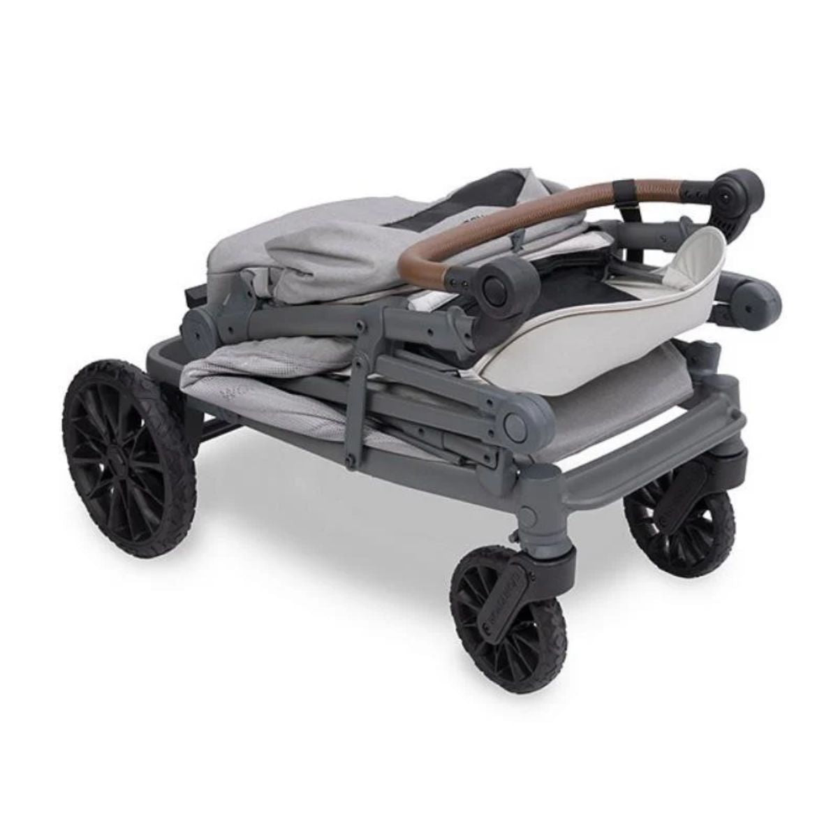 WonderFold L2 Double (2 Seater) Stroller Wagon - Gray