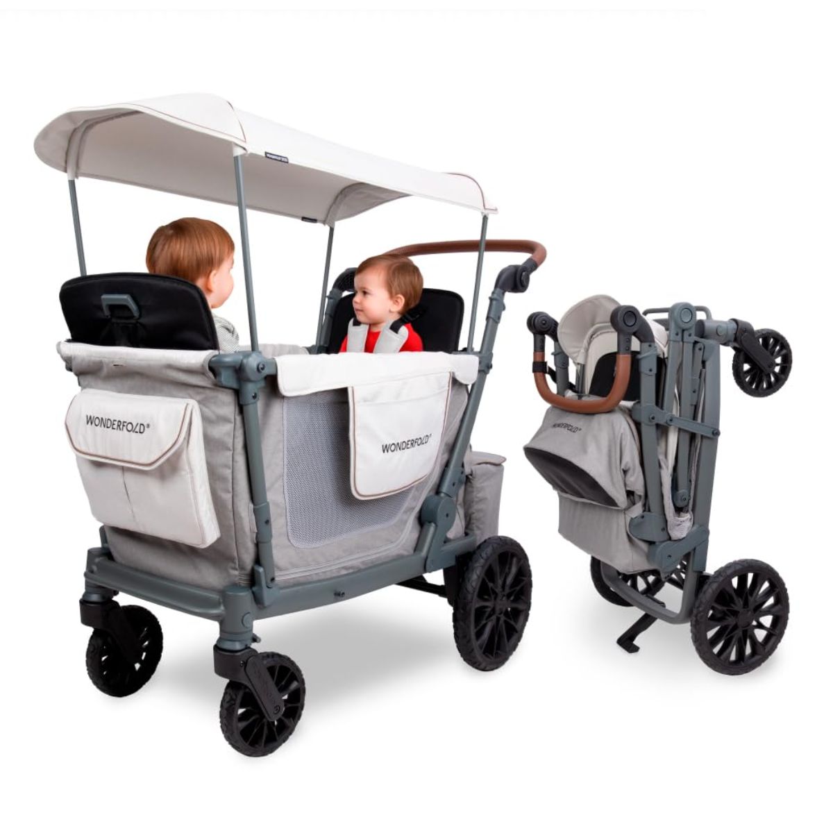 two seater wagon stroller WonderFold L2 Double (2 Seater) Stroller Wagon