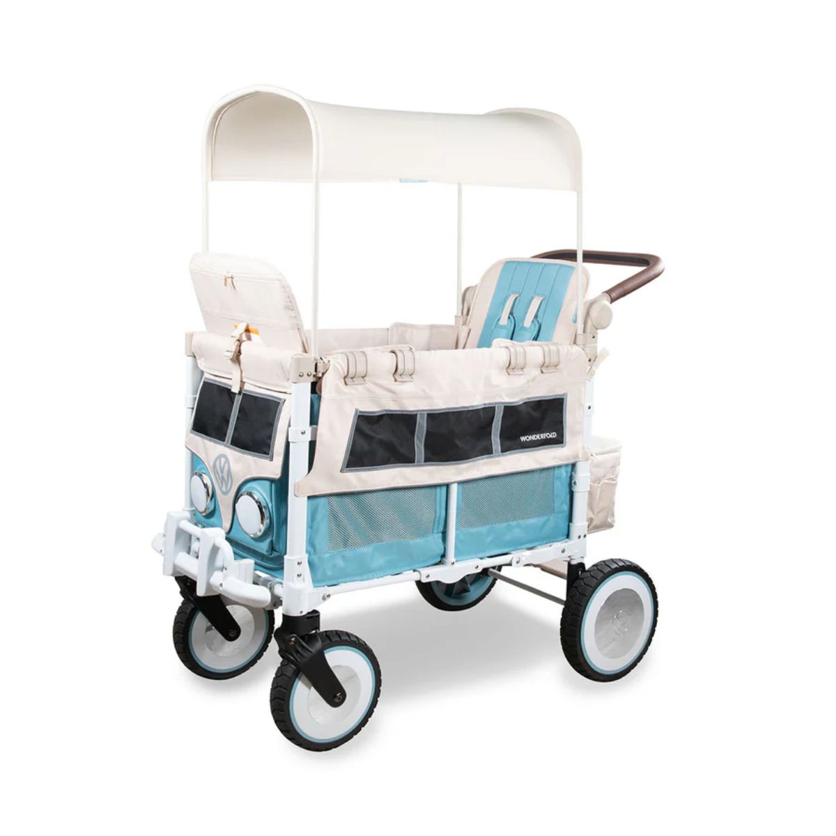 WonderFold VW2 Volkswagon Double (2 Seater) Stroller Wagon - Bondi Blue