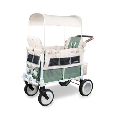 WonderFold VW2 Volkswagon Double (2 Seater) Stroller Wagon - Sage Green