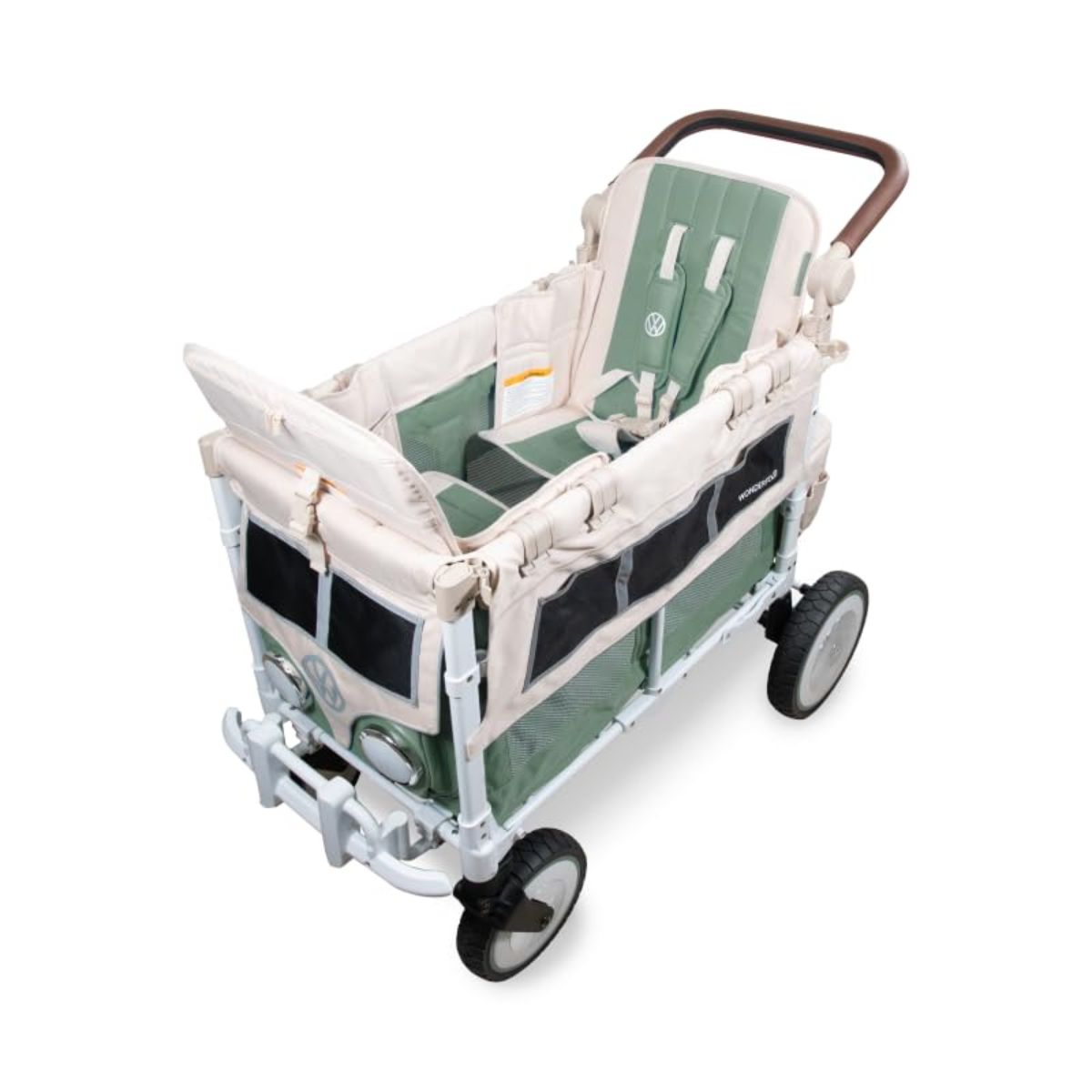 WonderFold VW2 Volkswagon Double (2 Seater) Stroller Wagon - Sage Green
