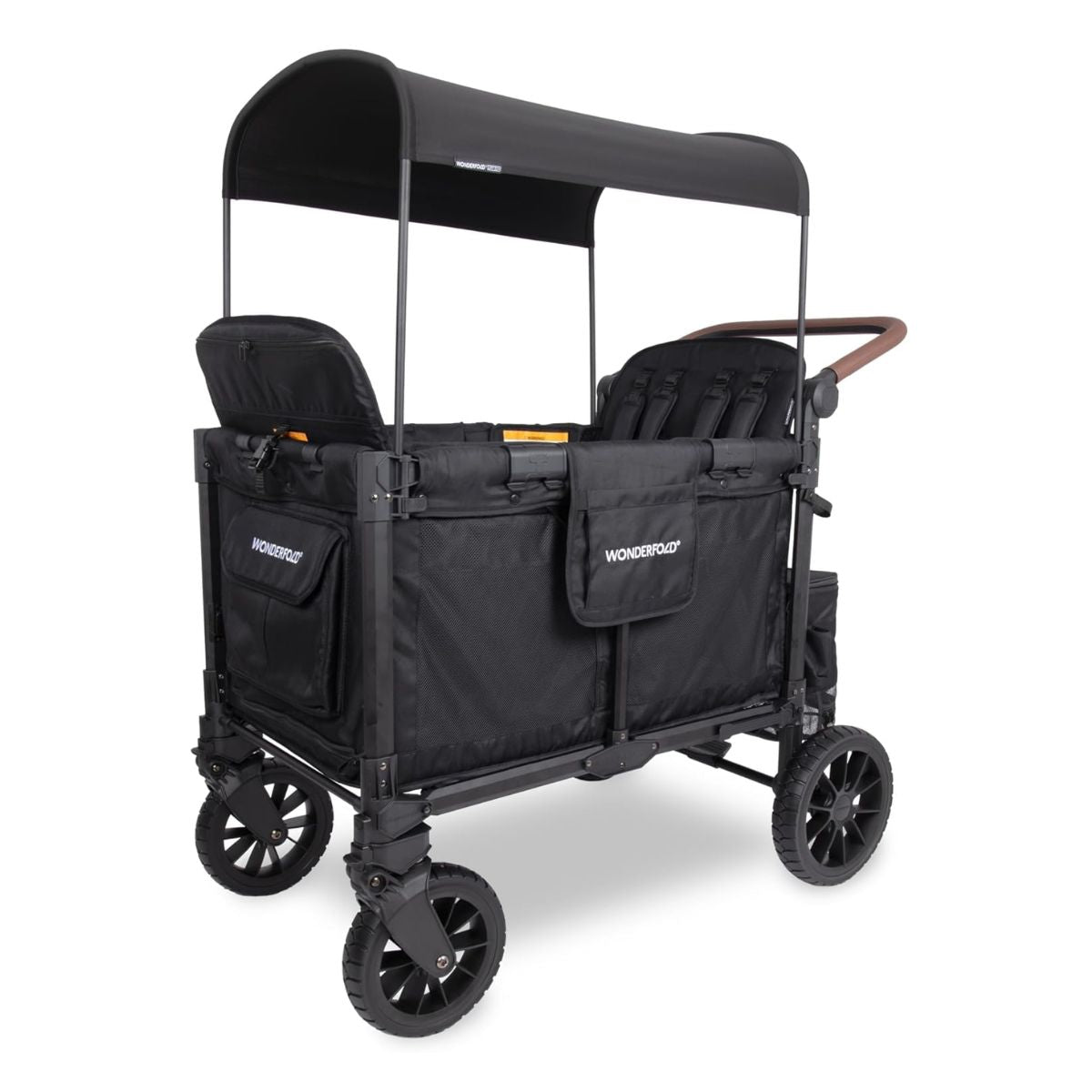 WonderFold W4 Luxe Pro (4 Seater) Stroller Wagon - Jet Black