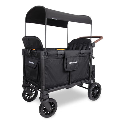 WonderFold W4 Luxe Pro (4 Seater) Stroller Wagon - Jet Black