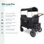 WonderFold W4 Luxe Pro (4 Seater) Stroller Wagon - Jet Black
