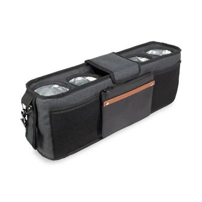 Wonderfold Large Parent Console with Insulated Cup Holders - Volcanic Black