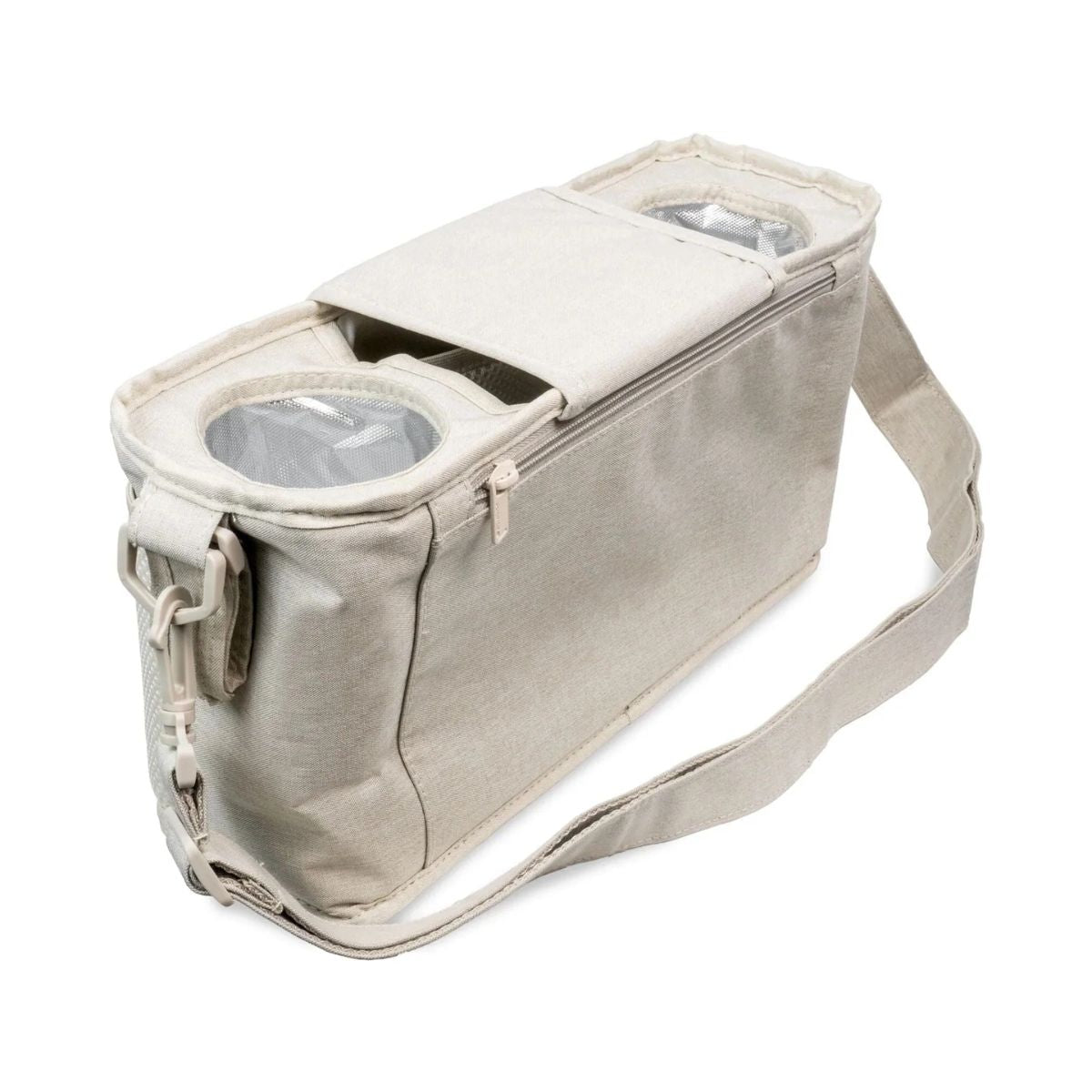 Wonderfold Small Parent Console with Insulated Cup Holders - Beige