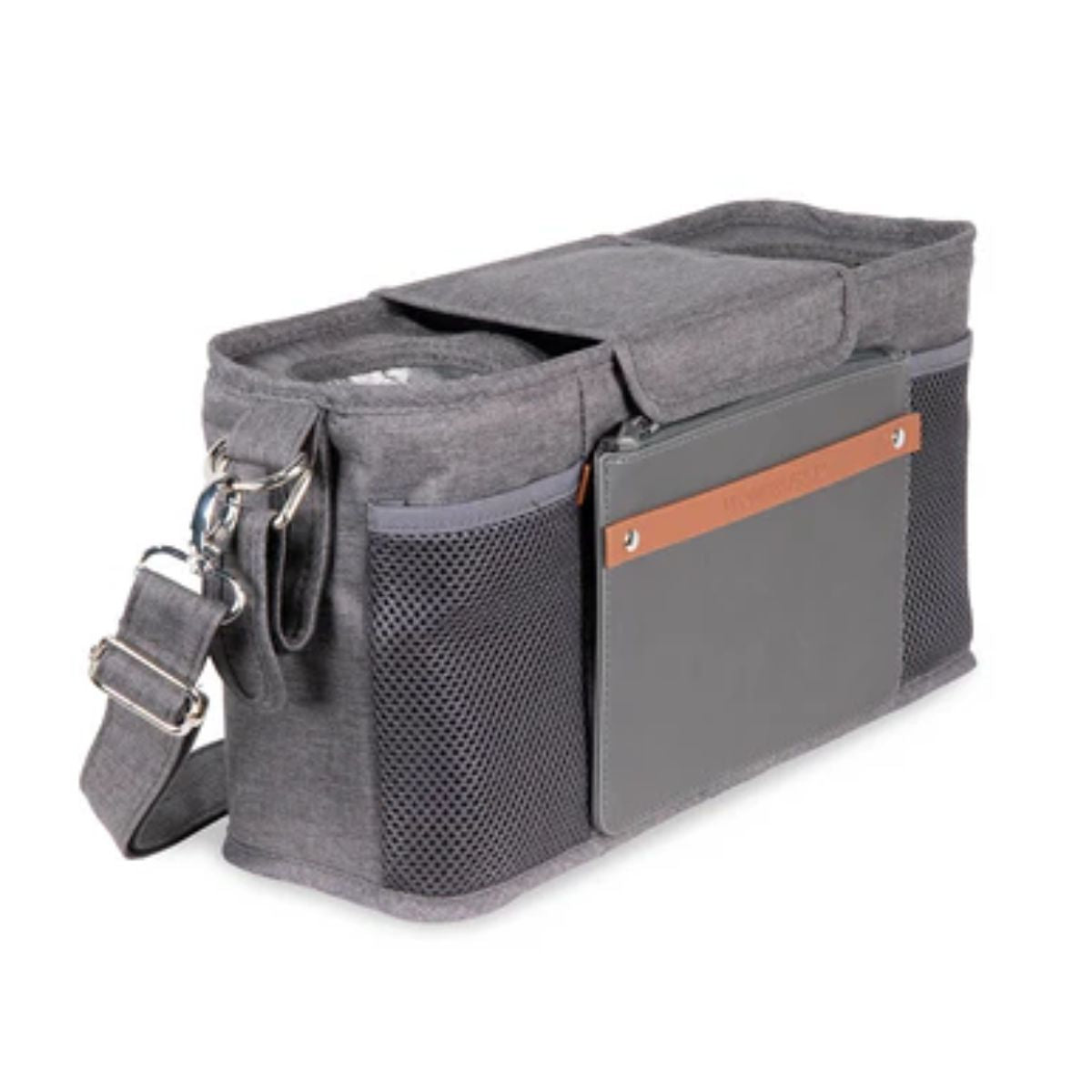 Wonderfold Small Parent Console with Insulated Cup Holders - Gray