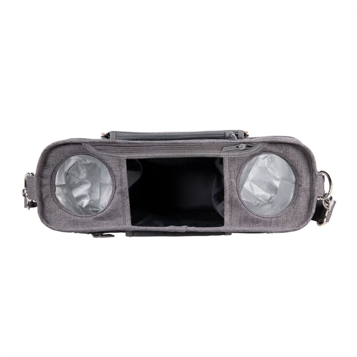 Wonderfold Small Parent Console with Insulated Cup Holders - Gray