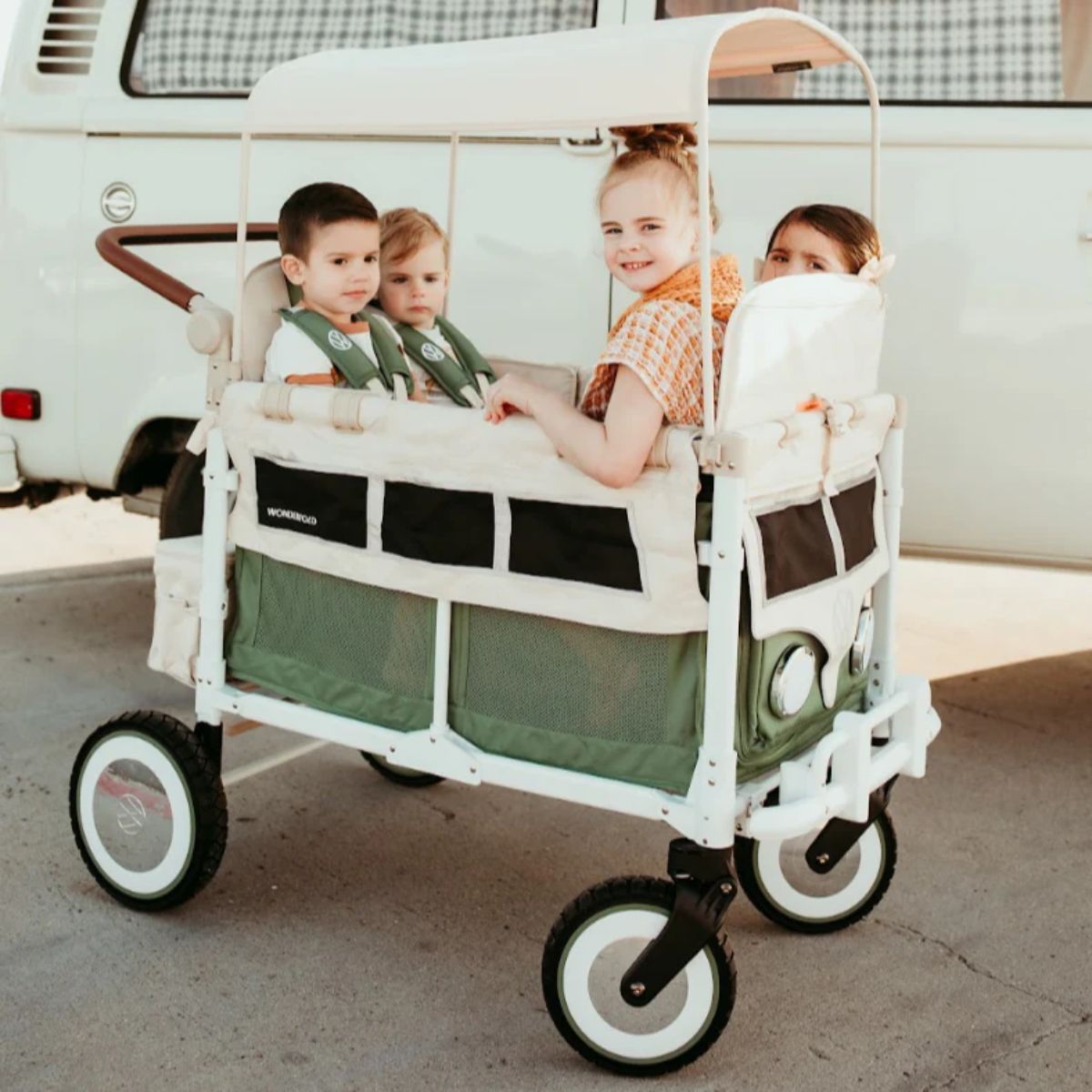 Wonderfold VW4 Volkswagen Stroller Wagon in Sage Green