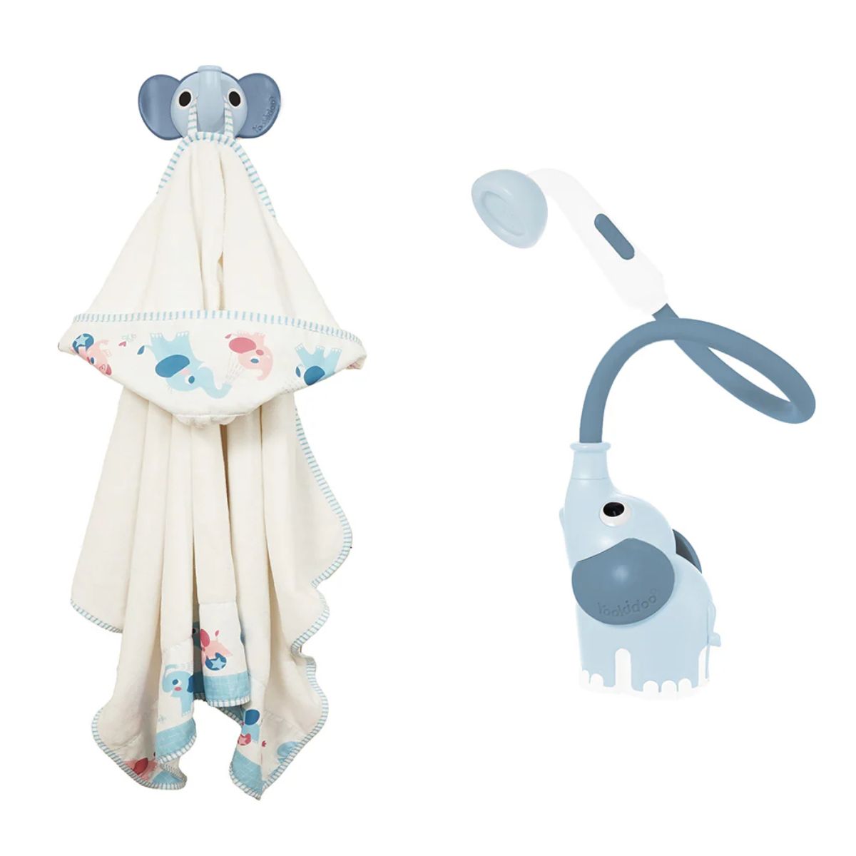 Yookidoo Bath Set Elephant Baby Shower 0-24M - Cloudy Blue on Luna Baby Store Miami
