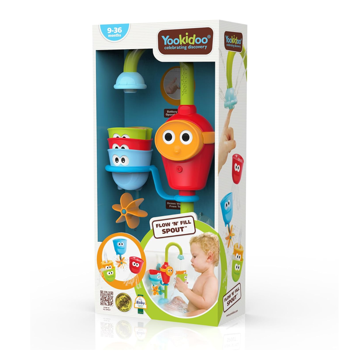 Yookidoo Bath Toy Flow 'n' Fill Spout 9-36M on Luna Baby Store Miami
