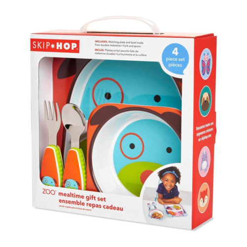 Skip Hop Zoo Mealtime Gift Set Dog - Luna Baby Store Miami